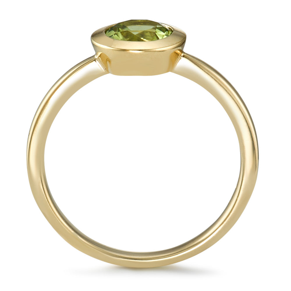 Ring 750/18 krt geel goud Peridoot