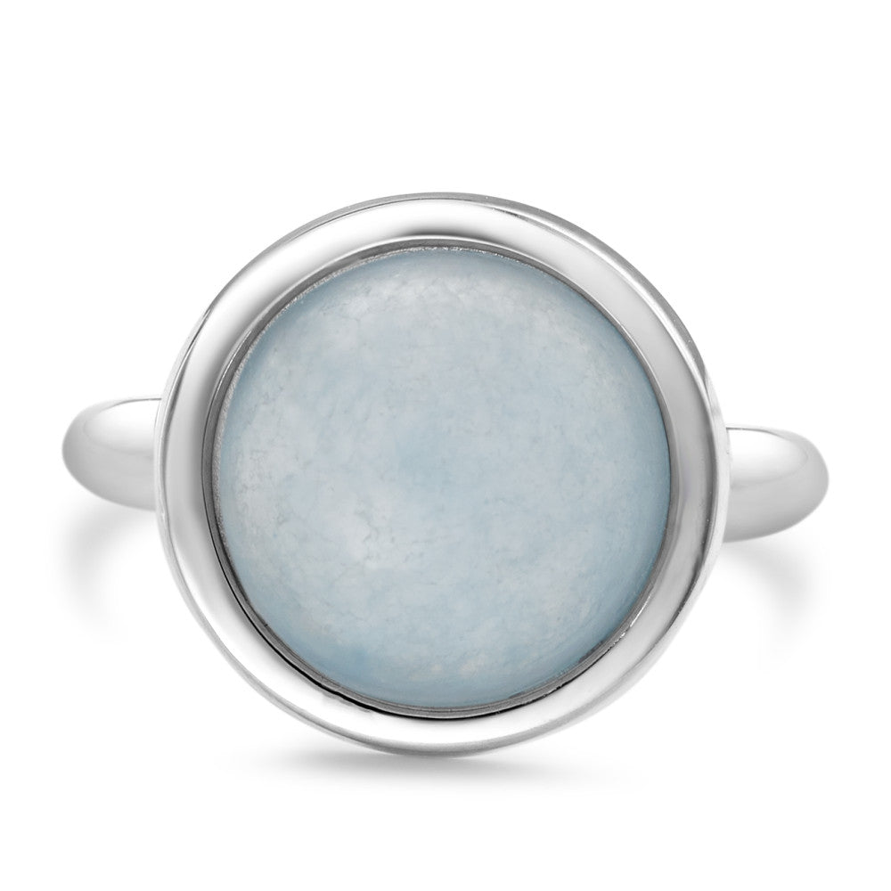 Ring 750/18K krt witgoud Chalcedoon Ø15 mm