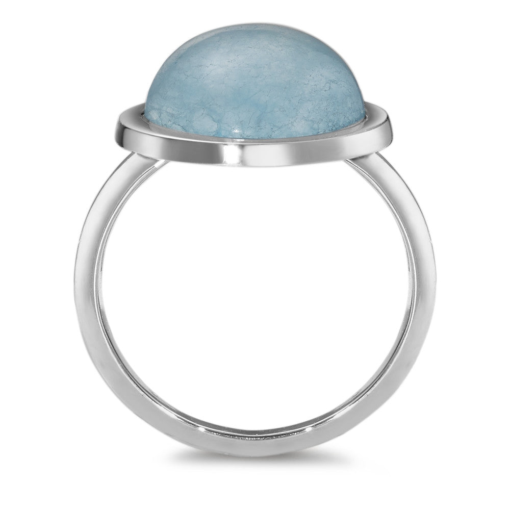 Ring 750/18K krt witgoud Chalcedoon Ø15 mm