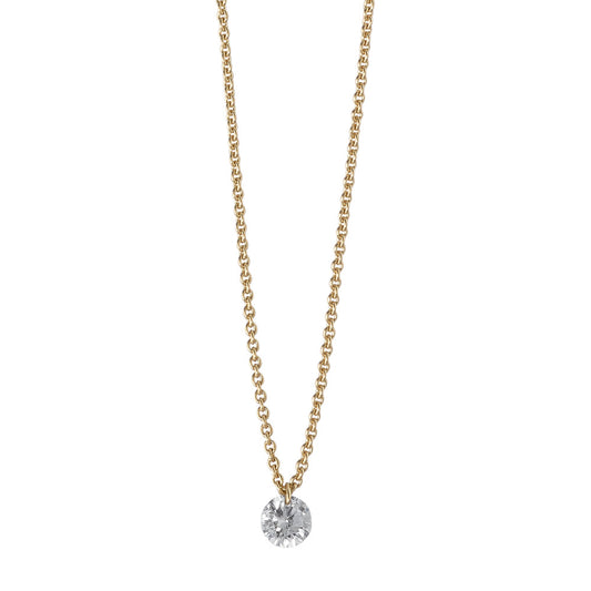 Collier 750/18 krt geel goud Diamant 0.10 ct 42 cm