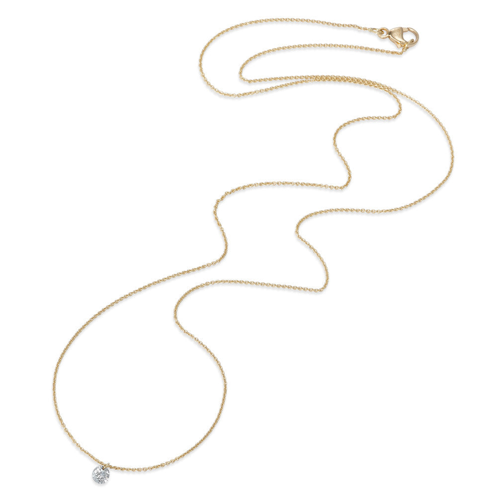 Collier 750/18 krt geel goud Diamant 0.10 ct 42 cm