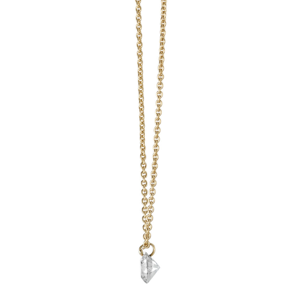 Collier 750/18 krt geel goud Diamant 0.10 ct 42 cm