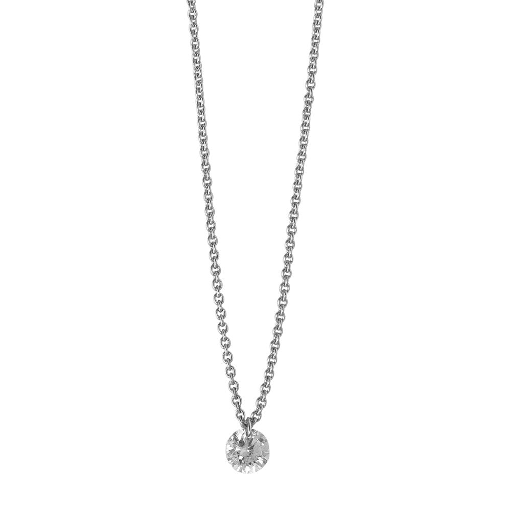 Collier 750/18K krt witgoud Diamant 0.10 ct 42 cm