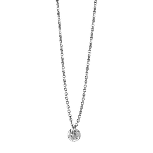 Collier 750/18K krt witgoud Diamant 0.10 ct 42 cm