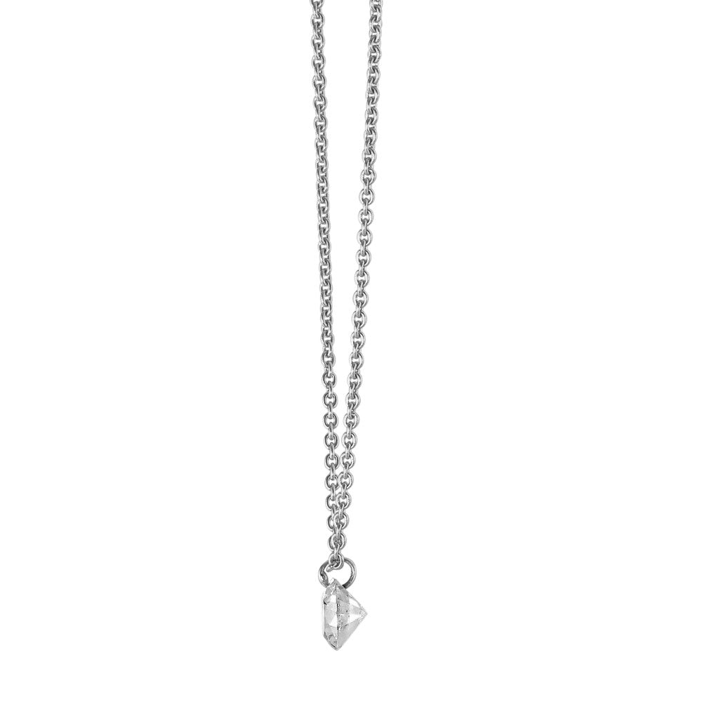 Collier 750/18K krt witgoud Diamant 0.10 ct 42 cm