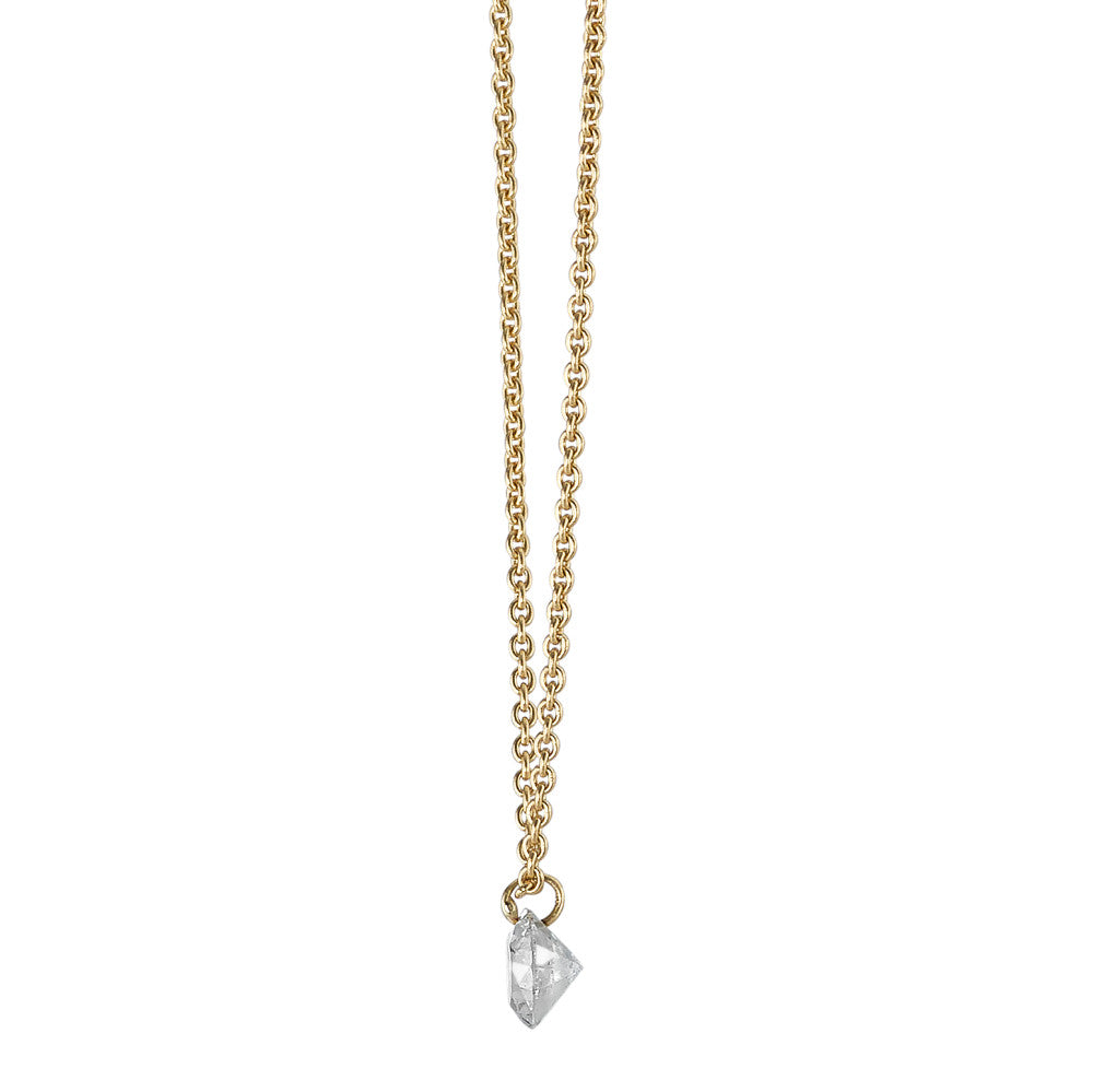 Collier 750/18 krt geel goud Diamant 0.15 ct 42 cm