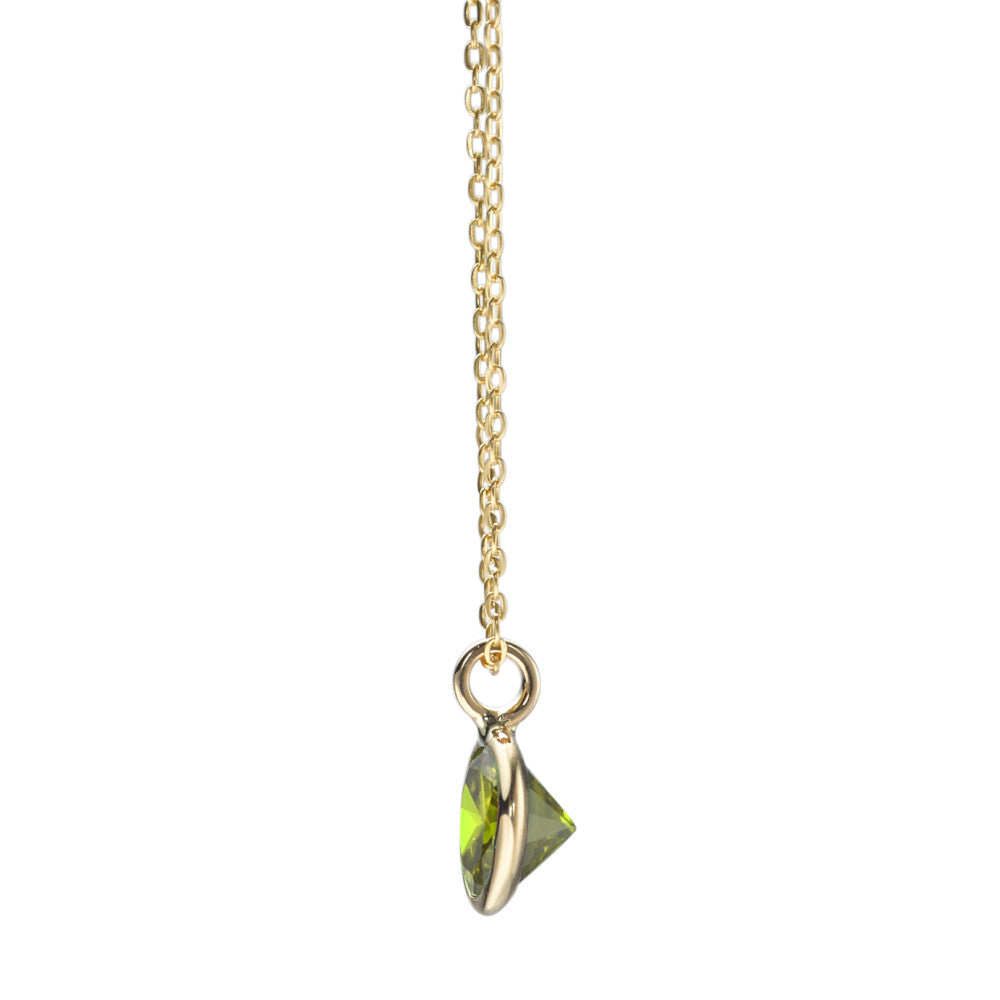 Collier 585/14K geel goud Zirkonia groente 40-42 cm