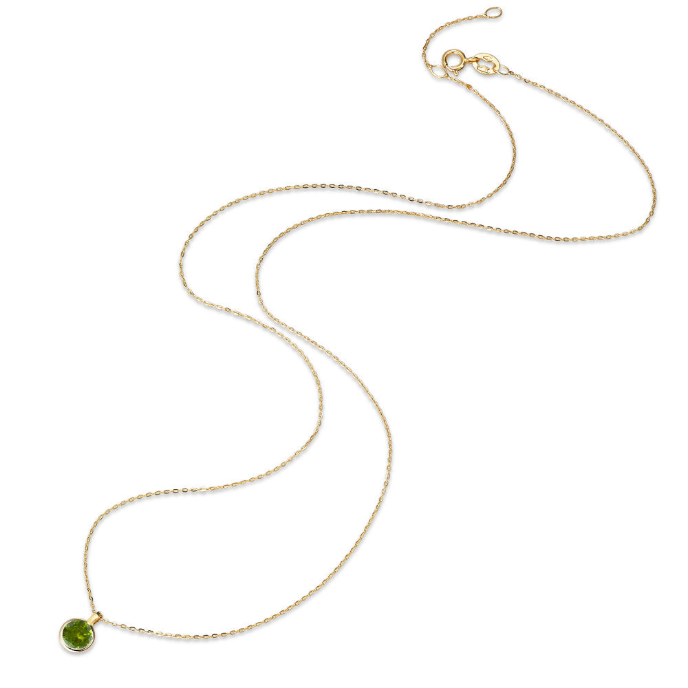 Collier 585/14K geel goud Zirkonia groente 40-42 cm