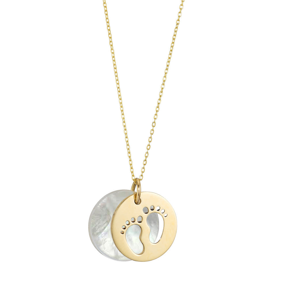 Collier 585/14K geel goud Parelmoer Voeten 40-42 cm