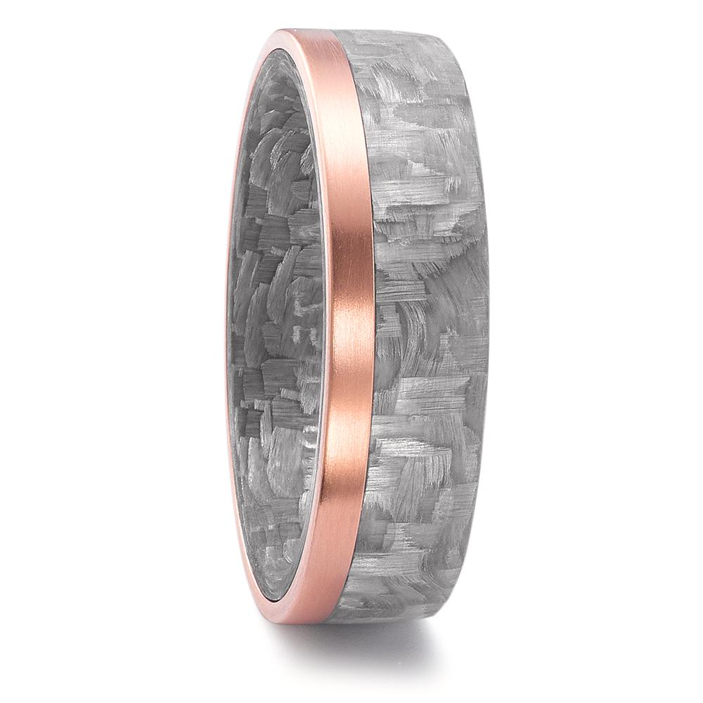 Partnerring Carbon, 750/18K rood goud