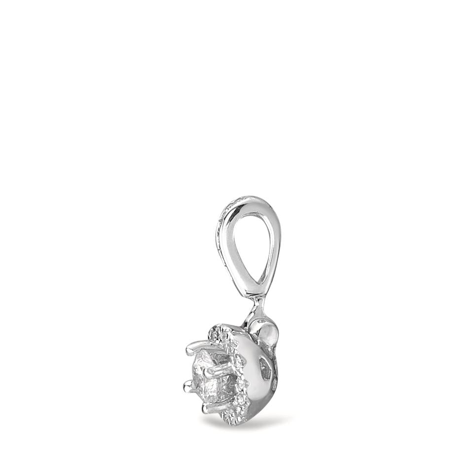 Hanger 750/18K krt witgoud Diamant 0.16 ct, w-si Ø5.5 mm