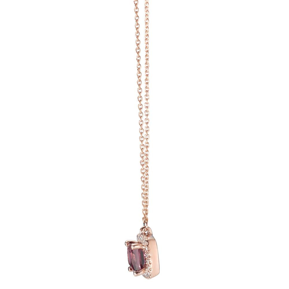 Collier 585/14K rood goud Rhodoliet 42 cm