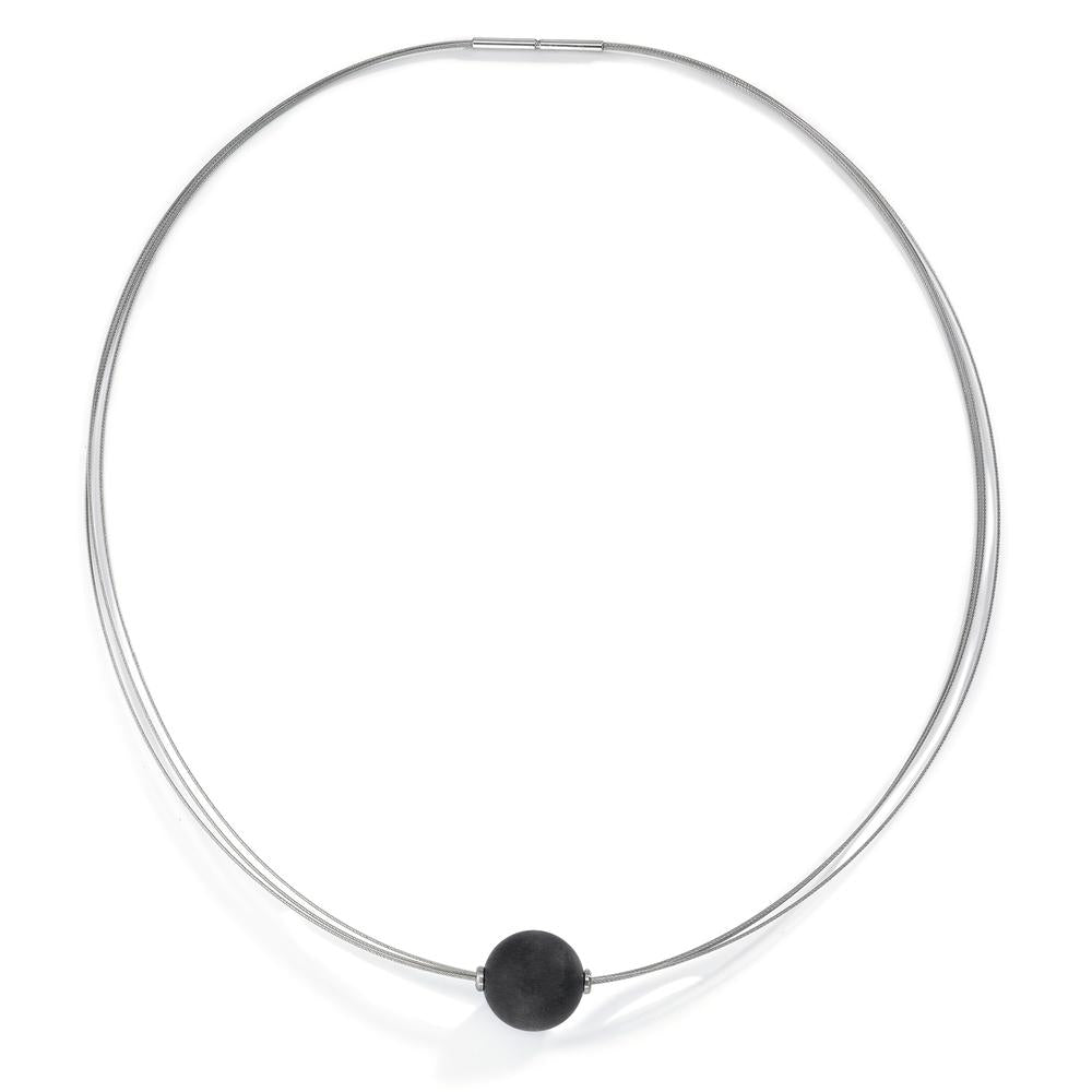 Collier Roestvrijstaal, Carbon 42 cm Ø12 mm