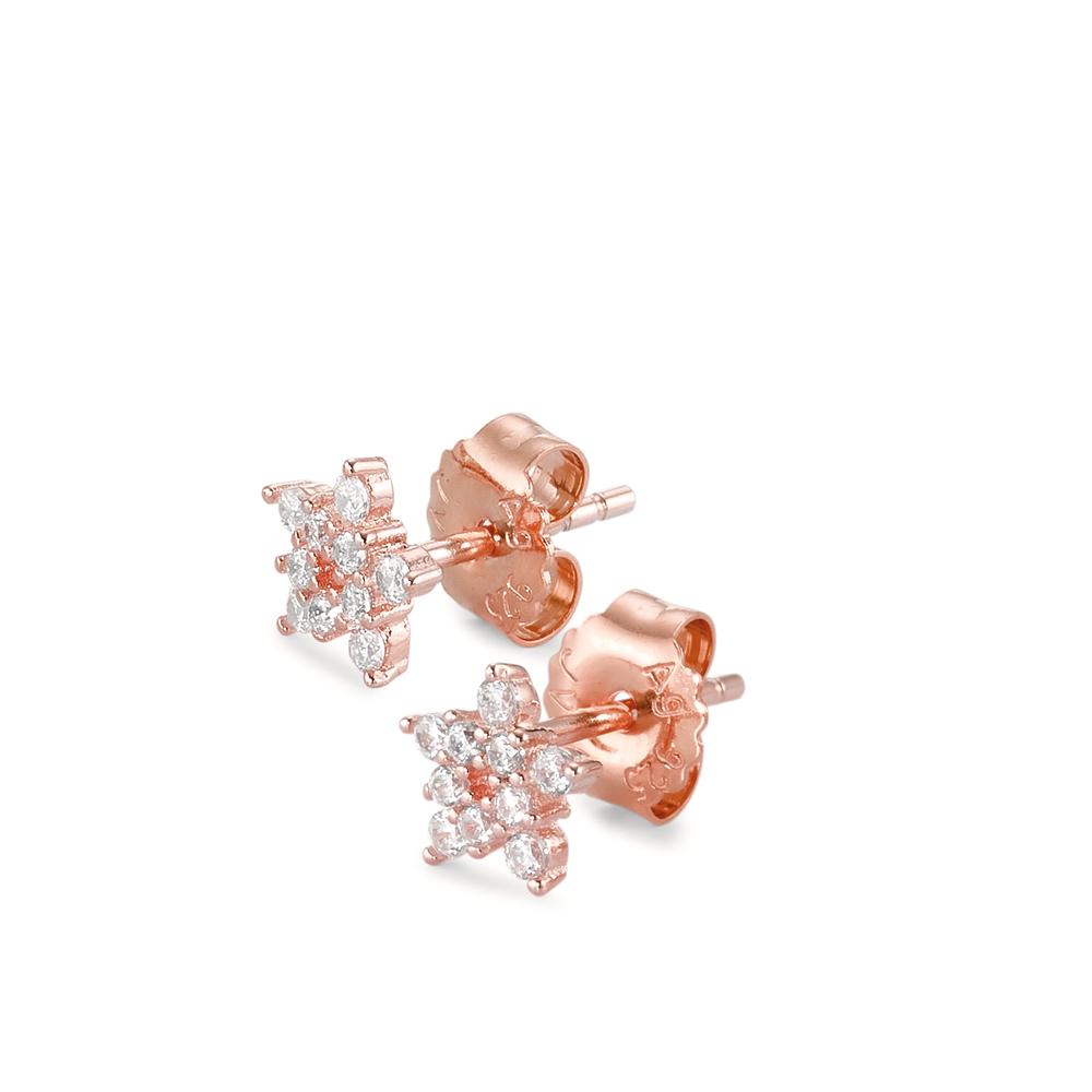 Oorknoppen Zilver Zirkonia Rosé Verguld Ster Ø6.5 mm