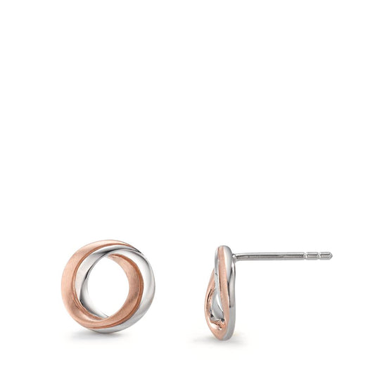 Oorknoppen Zilver Rosé Bi-color Ø10.5 mm