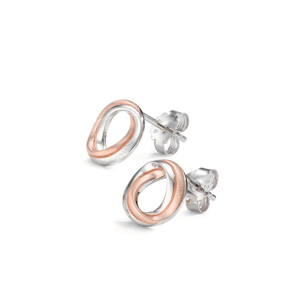 Oorknoppen Zilver Rosé Bi-color Ø10.5 mm