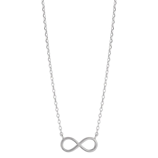 Collier Zilver Gerhodineerd Oneindigheid 39-44 cm