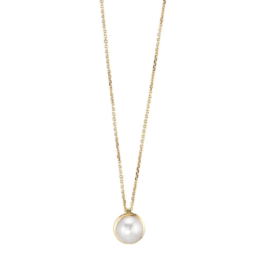 Collier 750/18K geel goud zoetwater Parel 42 cm