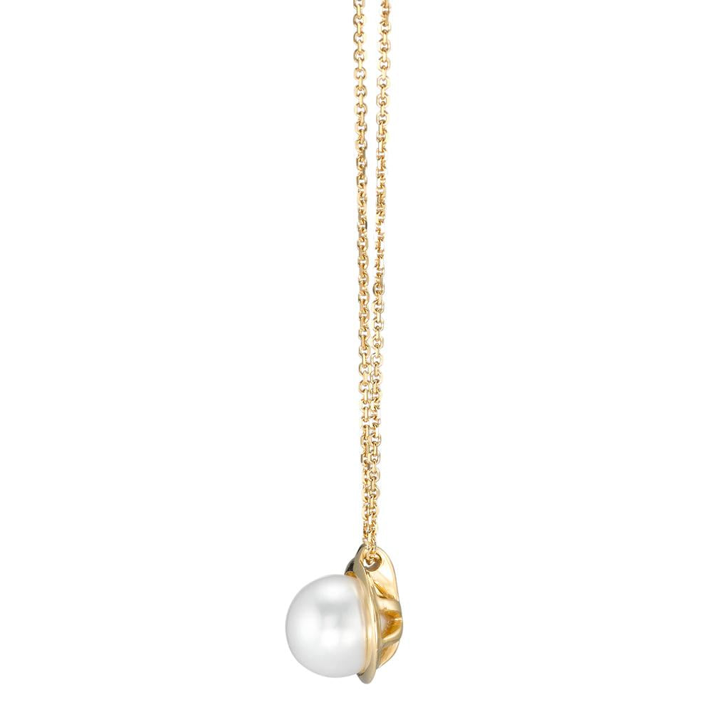 Collier 750/18K geel goud zoetwater Parel 42 cm