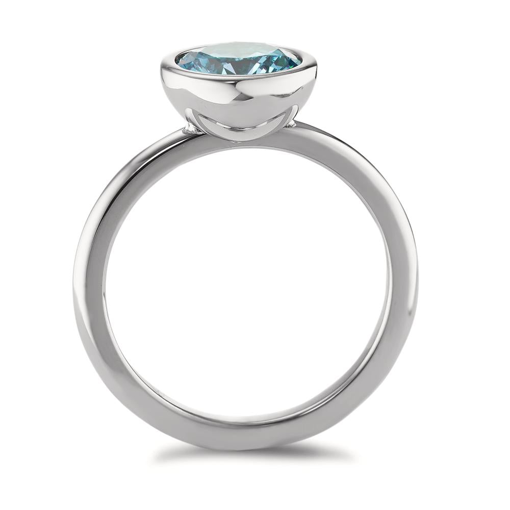 Ring Roestvrijstaal Zirkonia aquatisch Ø9.5 mm