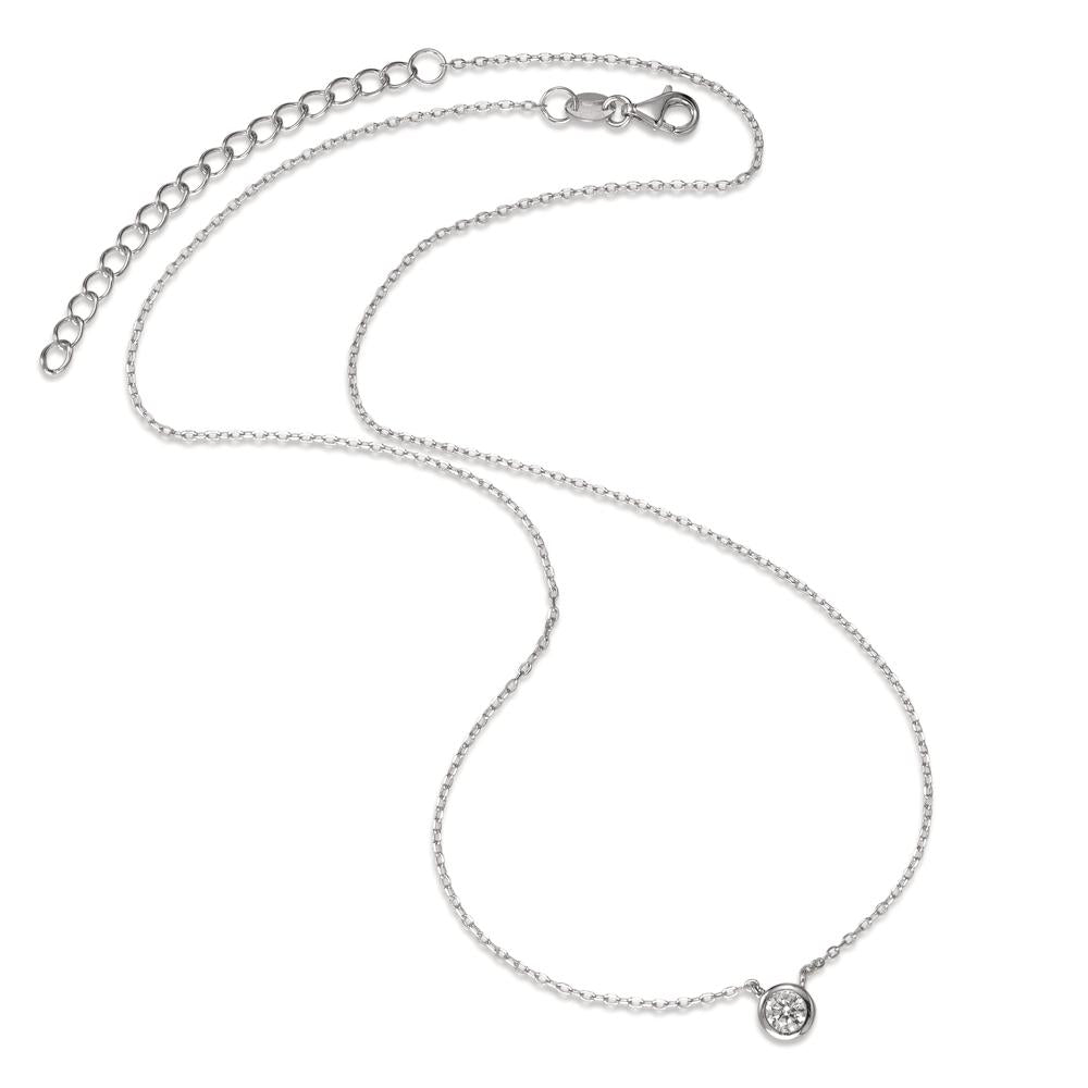 Collier Zilver Zirkonia Gerhodineerd 40-45 cm Ø5.5 mm