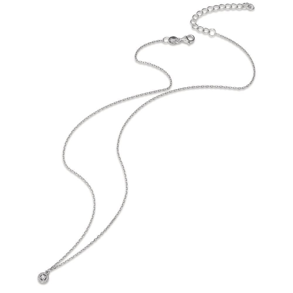 Collier Zilver Zirkonia Gerhodineerd 40-45 cm