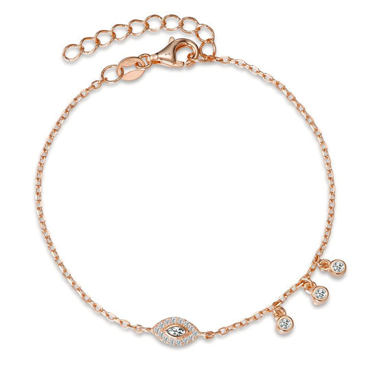 Armband Zilver Zirkonia Rosé Verguld 16-18.5 cm