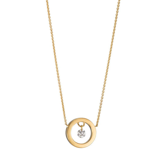 Collier 750/18 krt geel goud Diamant 0.06 ct 42 cm