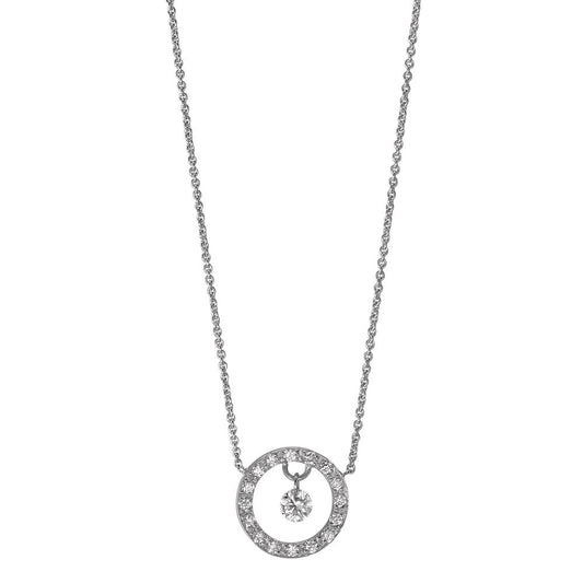 Collier 750/18K krt witgoud Diamant 0.14 ct, 17 Steen, w-si 40-42 cm