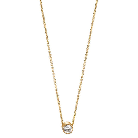 Collier 750/18 krt geel goud Diamant 0.06 ct, w-si 40-42 cm