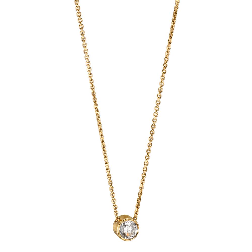 Collier 750/18 krt geel goud Diamant 0.10 ct, w-si 40-42 cm