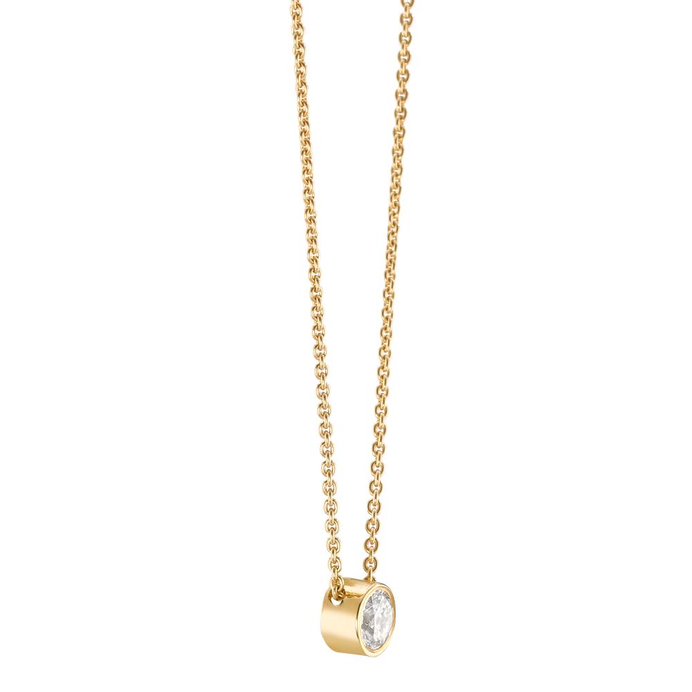 Collier 750/18 krt geel goud Diamant 0.10 ct, w-si 40-42 cm