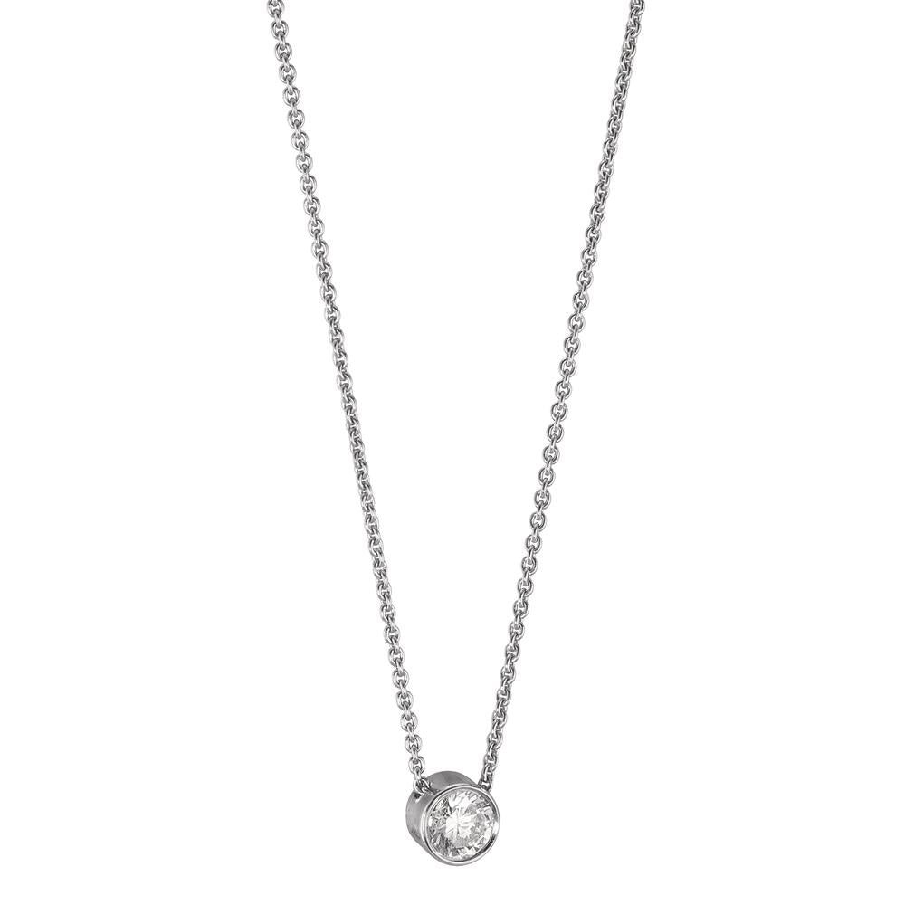 Collier 750/18K krt witgoud Diamant 0.10 ct, w-si 40-42 cm