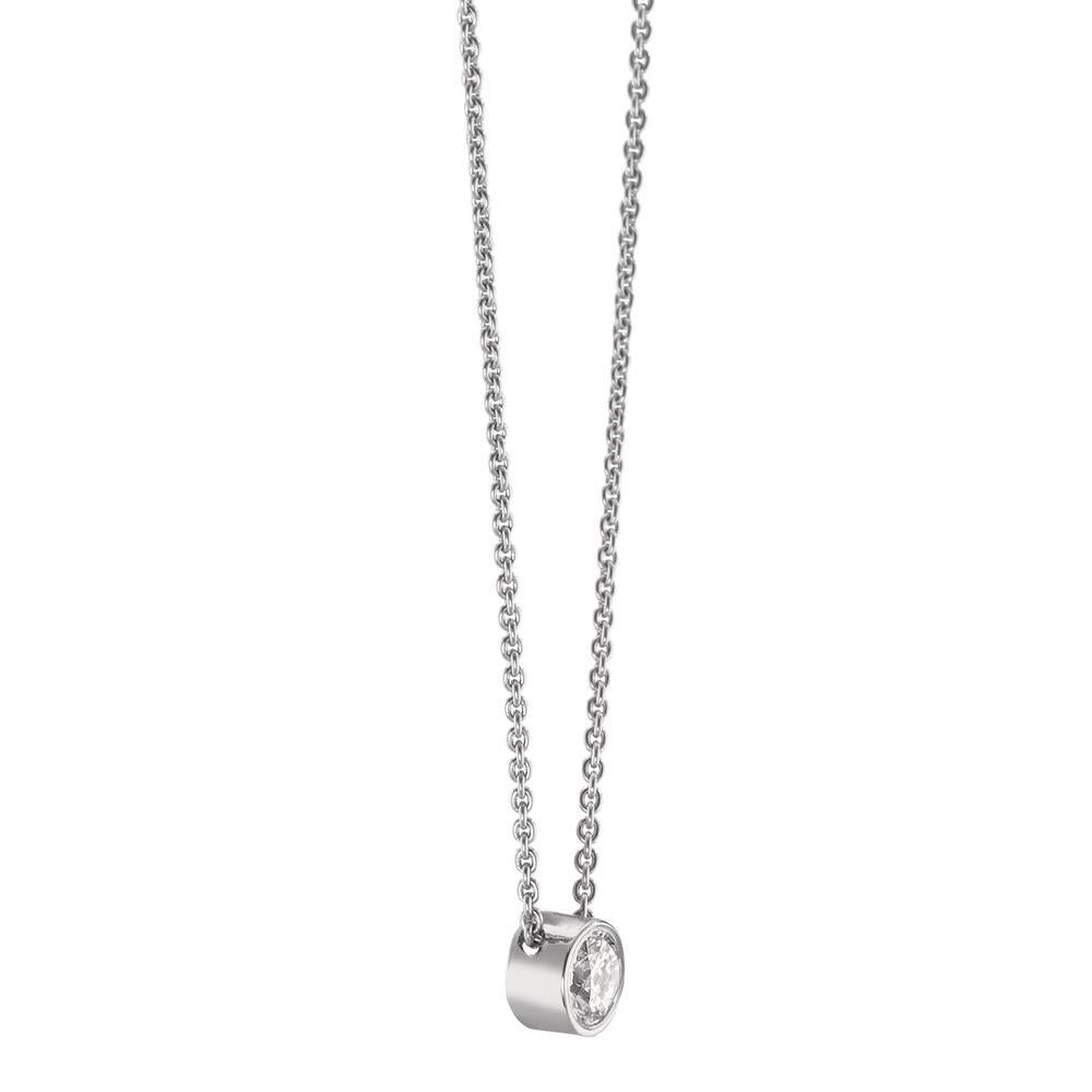 Collier 750/18K krt witgoud Diamant 0.10 ct, w-si 40-42 cm