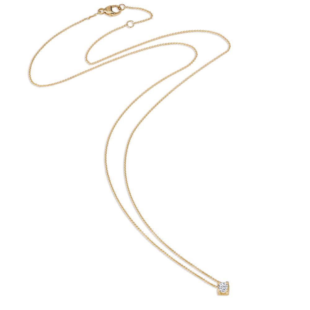 Collier 750/18 krt geel goud Diamant 0.10 ct, w-si 40-42 cm