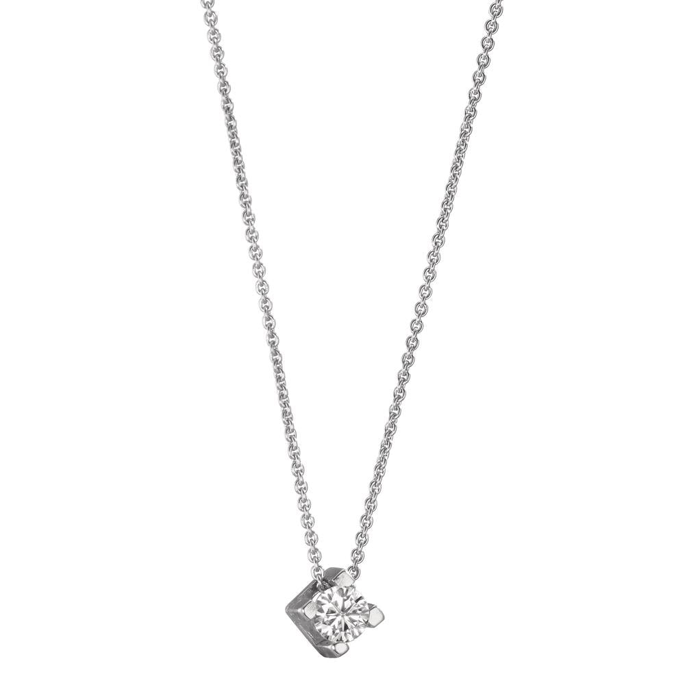 Collier 750/18K krt witgoud Diamant 0.10 ct, w-si 40-42 cm