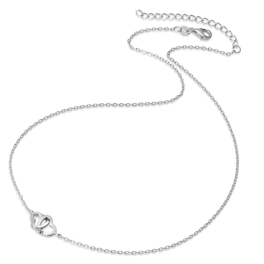 Collier Zilver Gerhodineerd Hart 40-45 cm