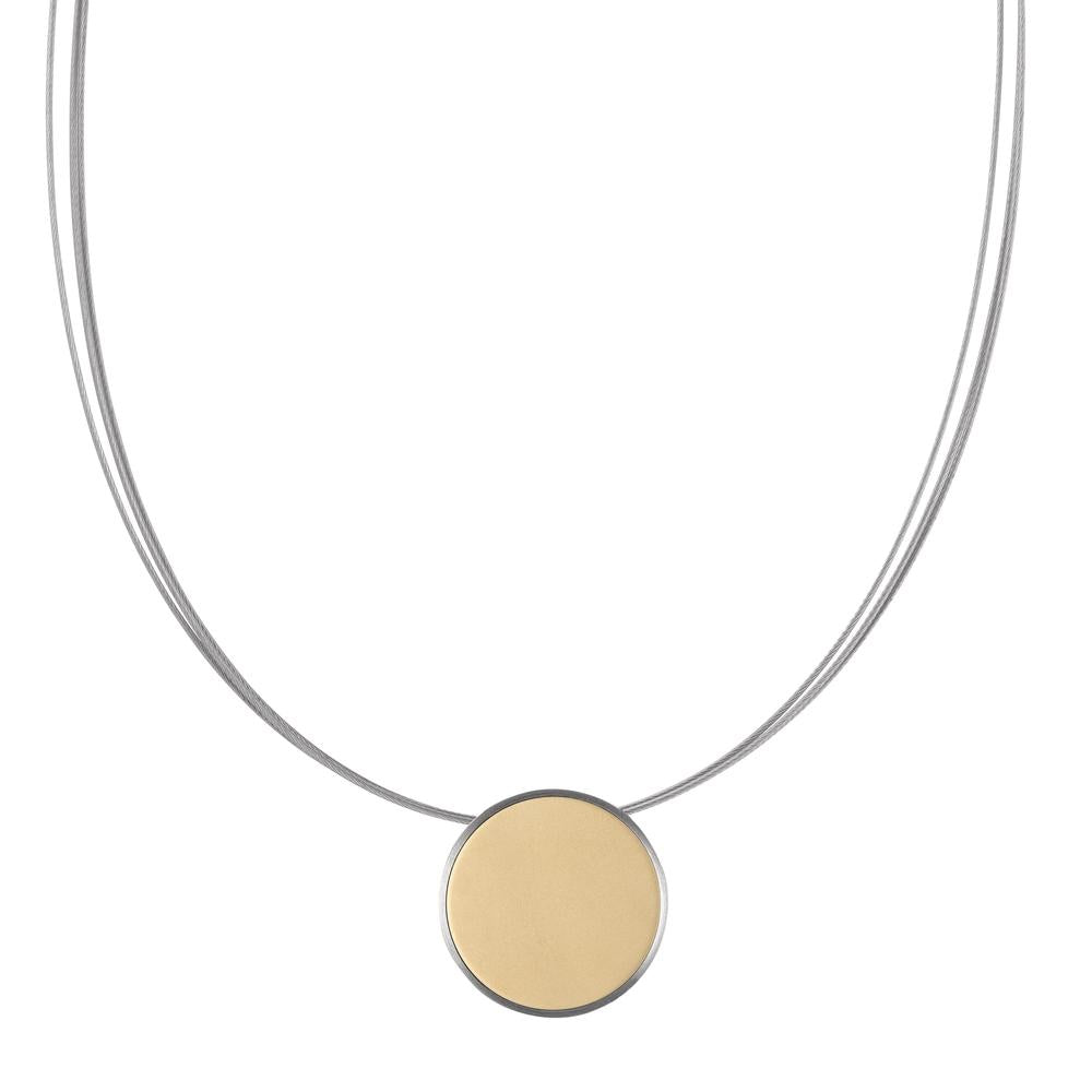 Collier Roestvrijstaal Geel IP-gecoat 42 cm Ø15 mm