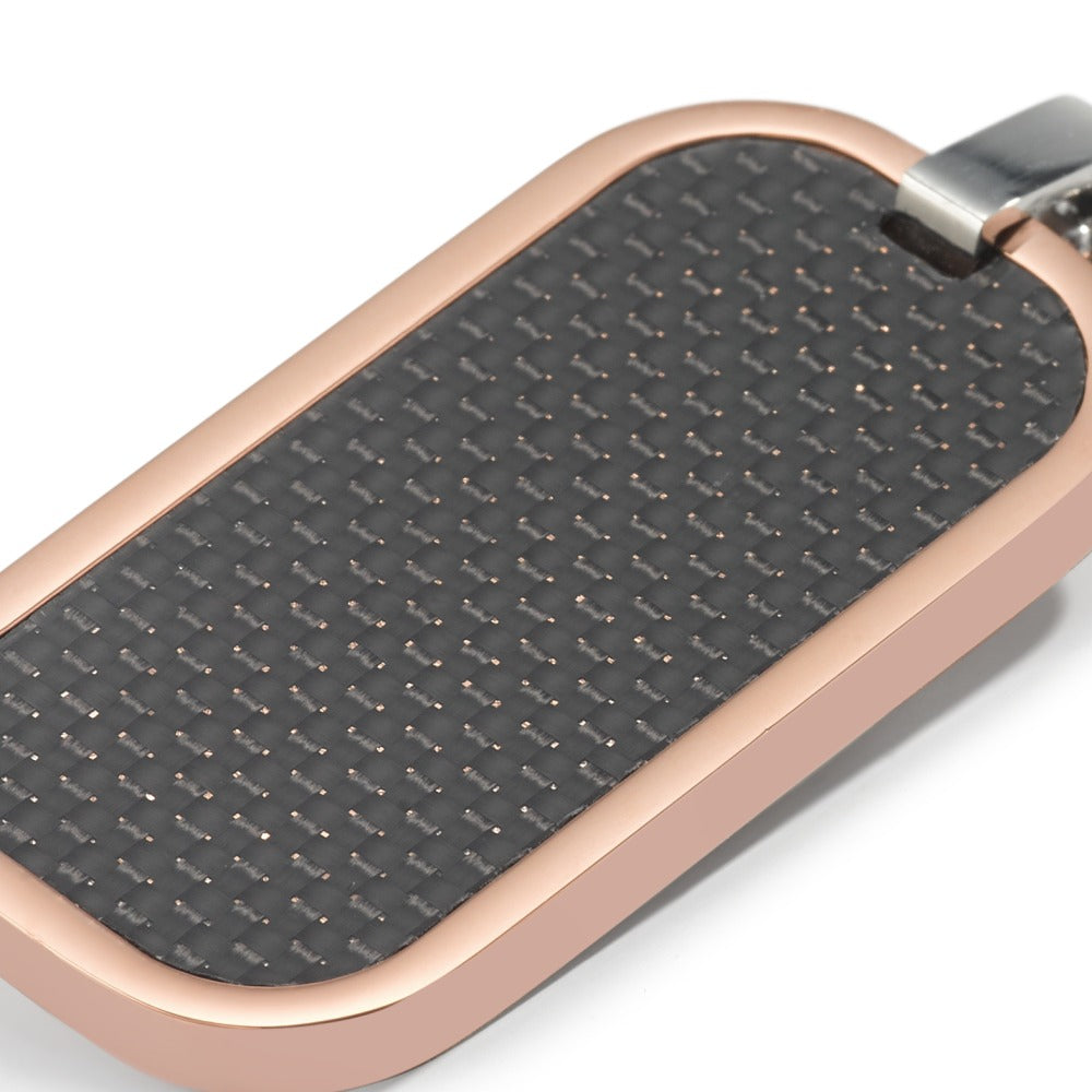 Collier met hanger Roestvrijstaal, Carbon Rosé IP-gecoat 55 cm