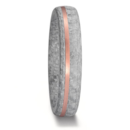 Partnerring 585/14K roségoud, Carbon