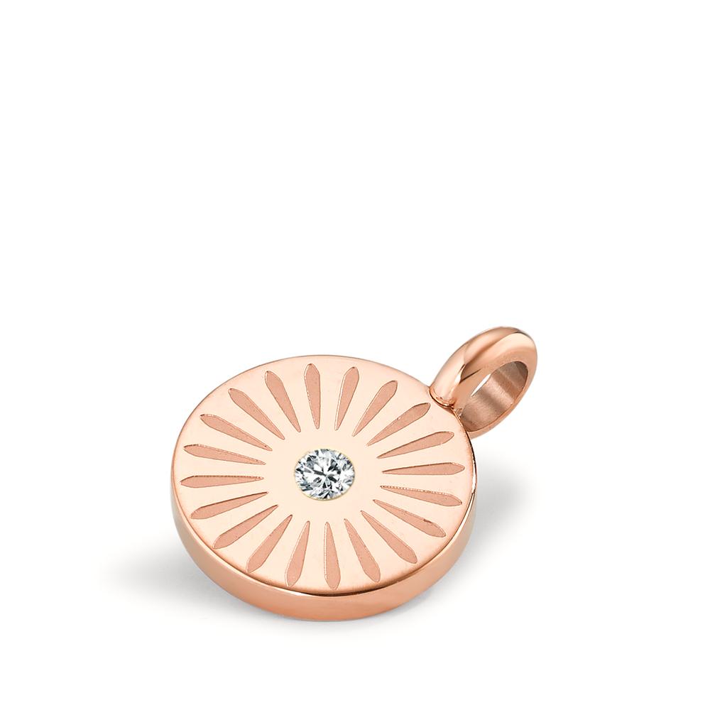 Hanger Roestvrijstaal Zirkonia Rosé IP-gecoat Ø11 mm