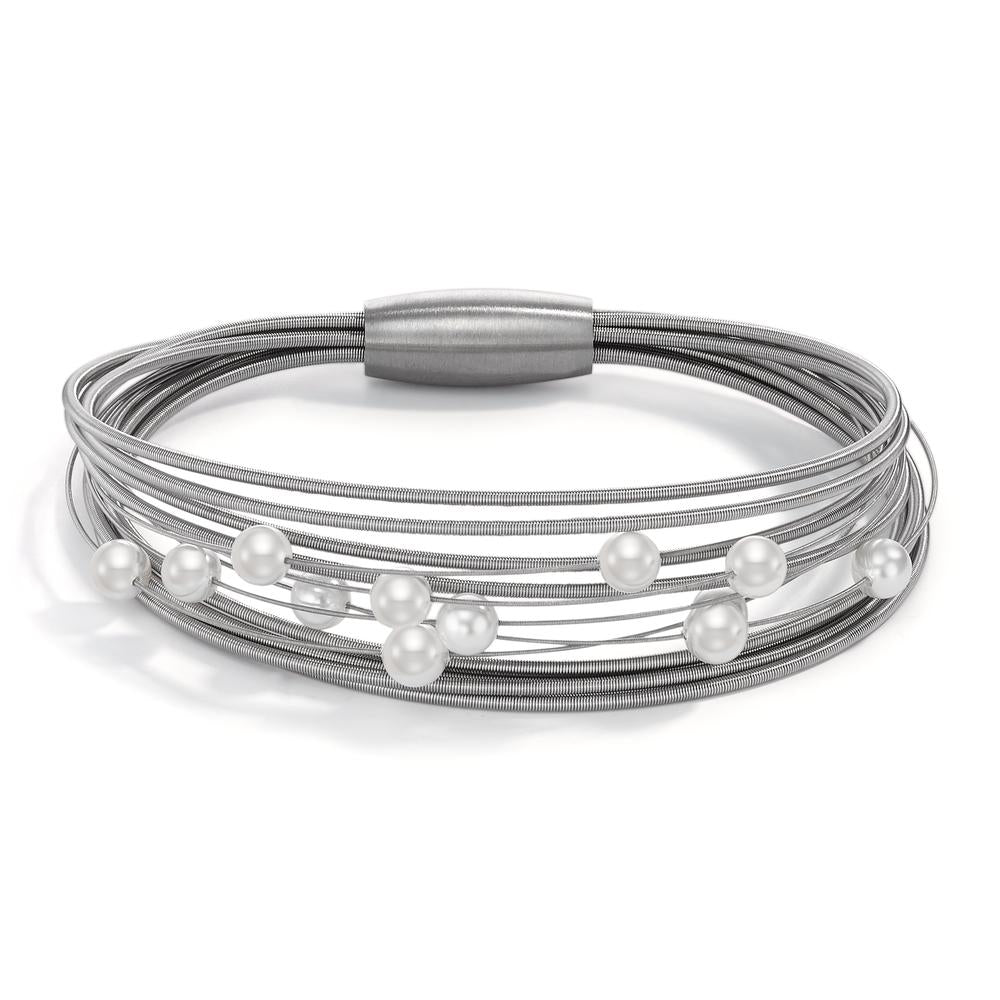 Armband Roestvrijstaal Mossel Parel 17 cm