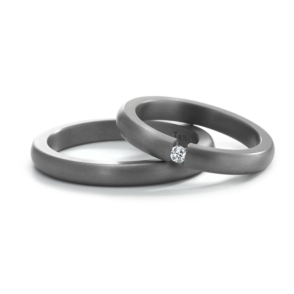 Partnerring 999 Tantaal Diamant 0.05 ct, w-si