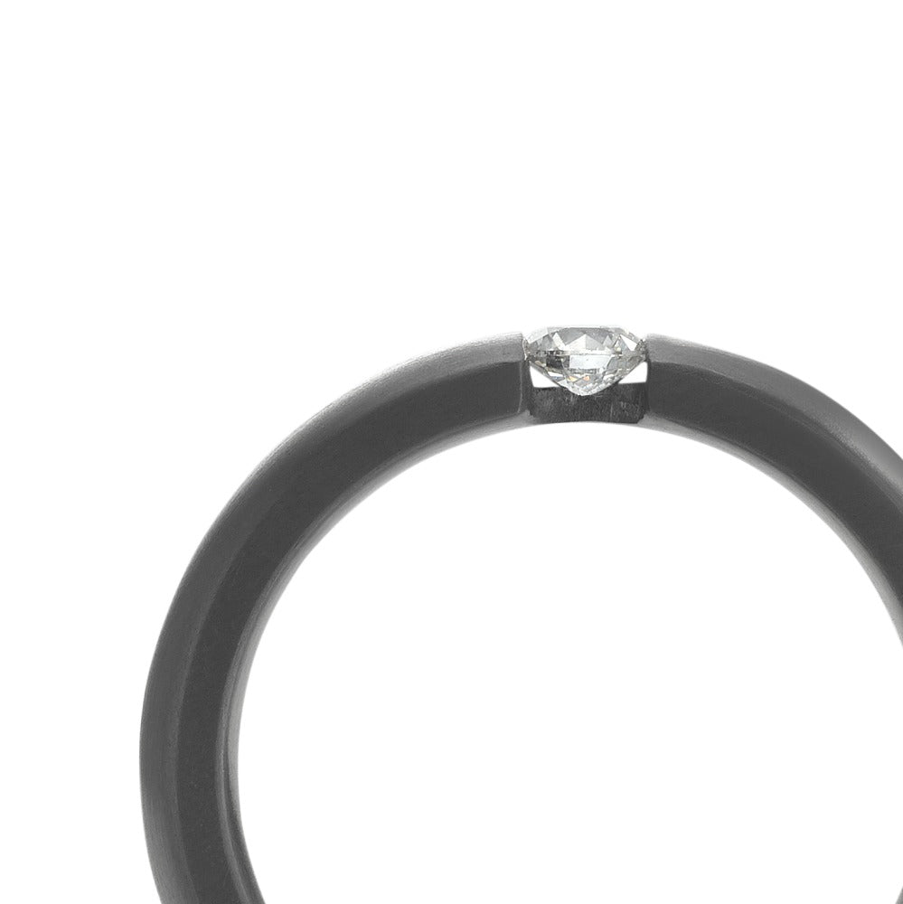 Partnerring 999 Tantaal Diamant 0.15 ct, w-si