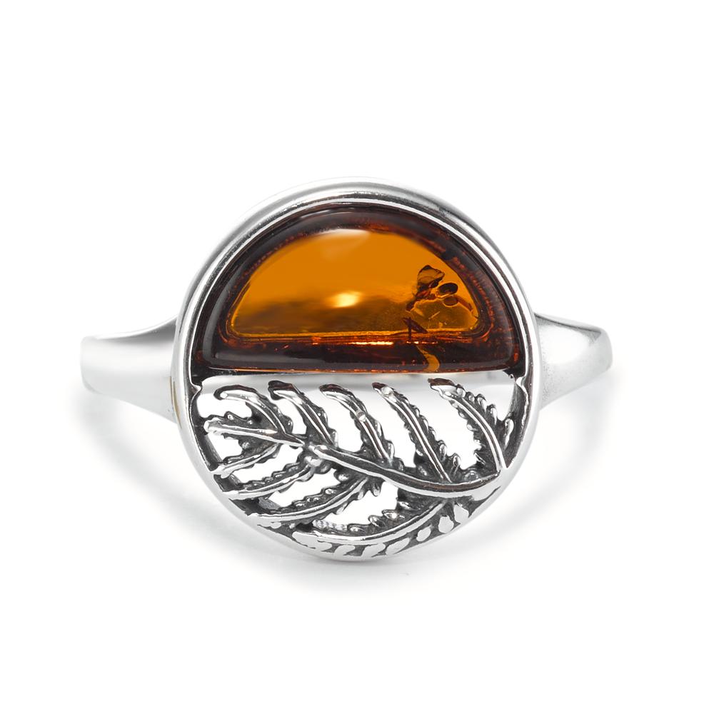 Ring Zilver Amber Gerhodineerd Ø13 mm