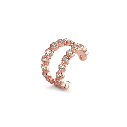 Oorclip Zilver Zirkonia Rosé Verguld Ø9.5 mm