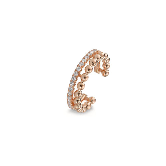 Oorclip Zilver Zirkonia Rosé Verguld Ø14 mm