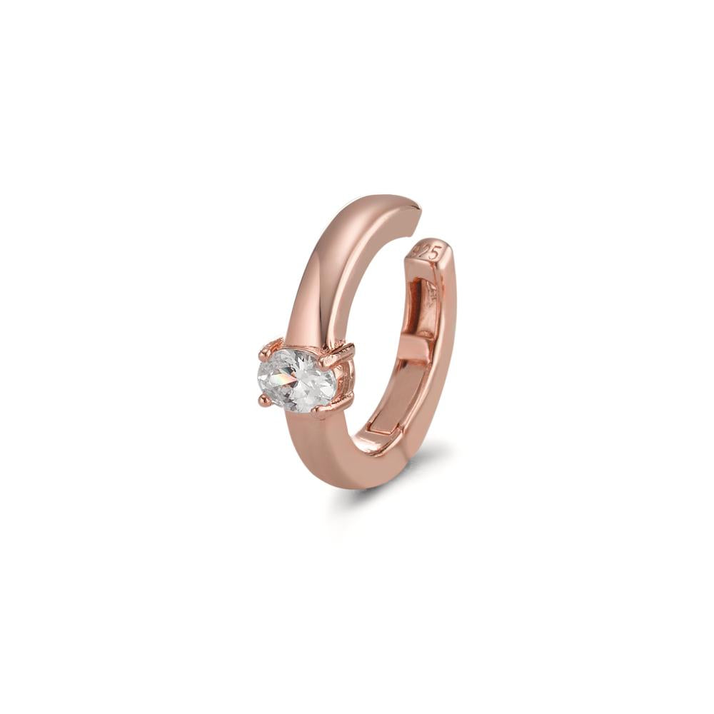 Oorclip Zilver Zirkonia Rosé Verguld Ø13.5 mm