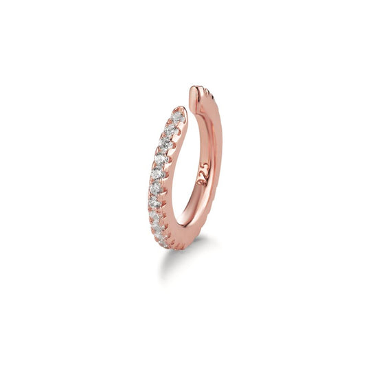 Oorclip Zilver Zirkonia Rosé Verguld Ø13.5 mm