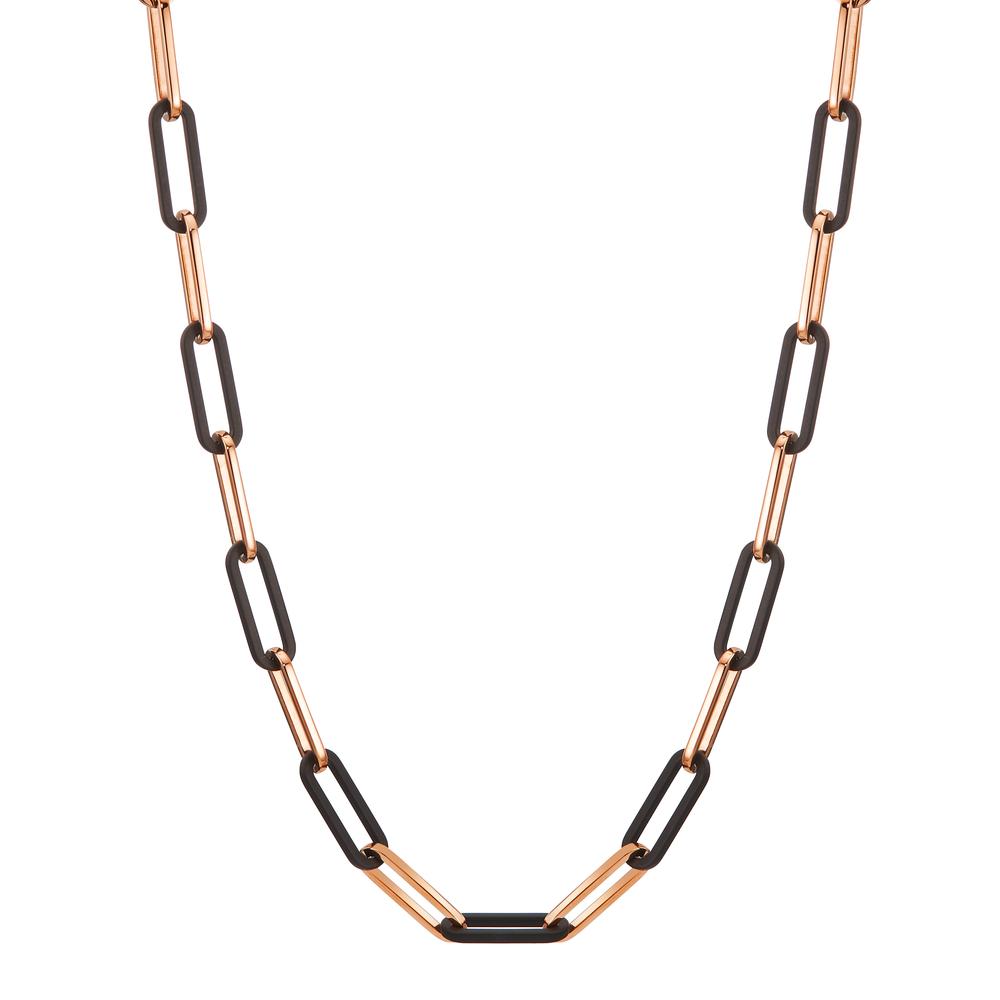 Collier Roestvrijstaal, Carbon Rosé IP-gecoat 45-48 cm